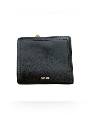 Fossil Logan Leather Small RFID Bifold Black Wallet